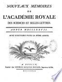 Télécharger le livre libro Mémoires De L'académie Royale Des Sciences Et Belles-lettres Depuis L'avénement De Fréderic Guillaume Iii Au Trône Avec L'histoire Pour Le Même ...